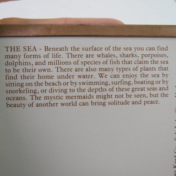 Kopper Kard Copper Postcard Sea shells Embossed Vintage - Picture 6 of 11